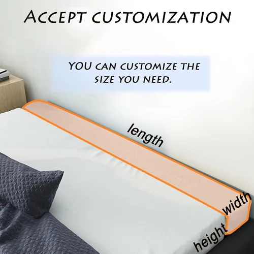 Vista 2 de Puente de cama de tamaño personalizado, relleno de huecos de cama, cojín extensor de cama para sofá individual/doble/cama King, cojín para Beige