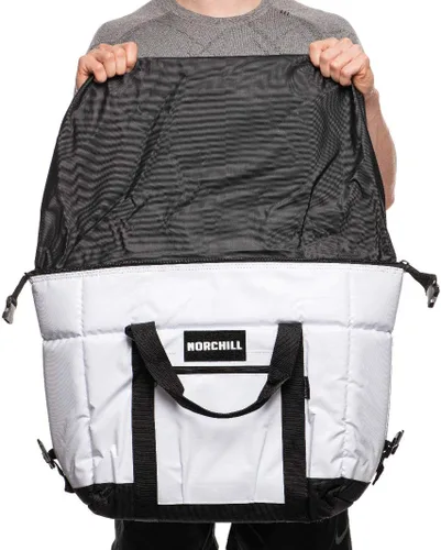 Vista 4 de NorChill Soft Coolers Enfriador de lados suaves con aislamiento para 12 latas, color blanco