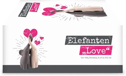 Vista 3 de Pajoma 54837 Loving Elephants - Juego de 2 unidades, altura 10.0 in