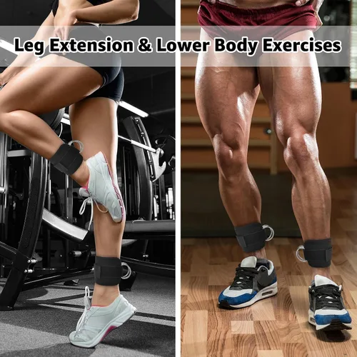 Vista 5 de Correas de Tobillo de Fitness para Máquina de Cable, Kickbacks Ejercicios de Glúteos, Ejercicios de Parte Inferior del Cuerpo, Correas Ajustables