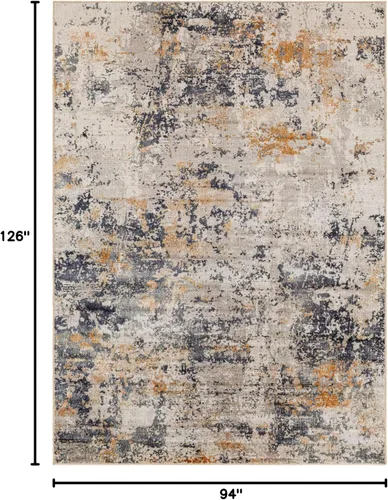 Vista 2 de Surya Jefferson - Alfombra moderna con estampado abstracto, 7 pies 10 pulgadas x 10 pies 6 pulgadas, gris