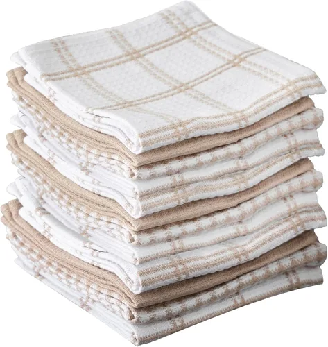 Vista 29 de T-Fal Paños de cocina de gofres de alta calidad: altamente absorbentes, súper suaves de larga duración, 100% algodón, 12 x 13 pulgadas, toalla plana