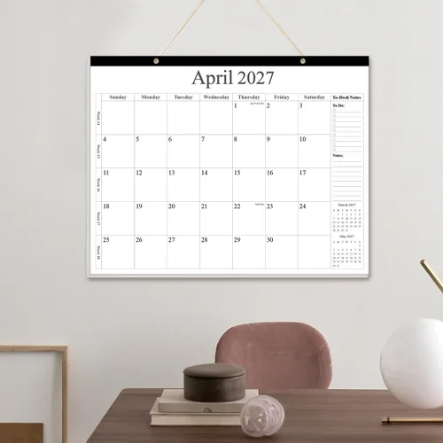Vista 5 de Calendario de escritorio 2026 – Calendario 2026-2027 de enero de 2026 a junio de 2027, calendario de 18 meses con papel grueso para oficina, hogar