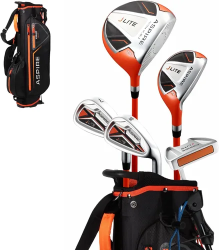 Vista 11 de Aspire X-Lite Super Performance Junior Golf Club Set - Right-Handed Kids Golf Set with Driver, Hybrid, 7 Iron, Putter, Stand Bag & Headcovers