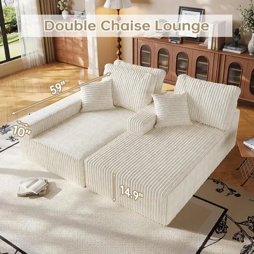 Vista 9 de Cloud - Sofá modular en forma de L con asiento profundo, de espuma viscoelástica comprimida de 3 plazas para sala de estar, sofá modular