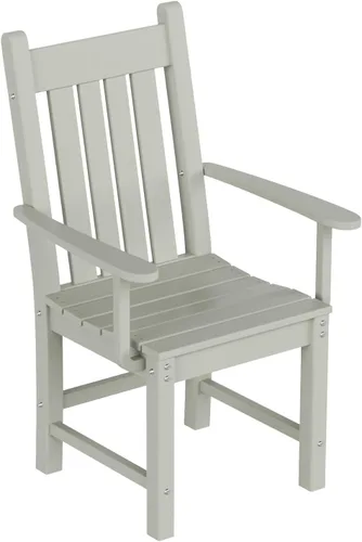 Vista 16 de WestinTrends Malibu Outdoor Patio HDPE Adirondack Silla de comedor para patio, color negro