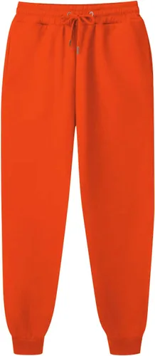 Vista 4 de Pantalones deportivos de forro polar para mujer, holgados, casuales, de cintura alta, para entrenamiento, atléticos, con parte inferior de cincha