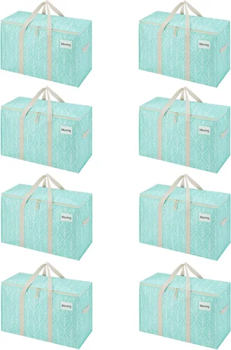 Vista 48 de VENO - Paquete de mudanzas, cajas de almacenamiento para embalaje universitario con tapas alternativas, para dormitorio, extragrande, asas