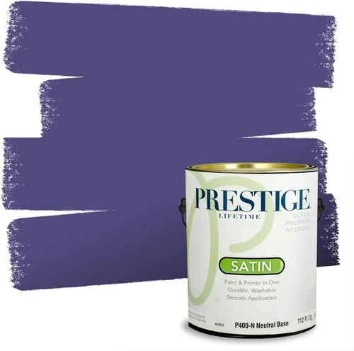 Vista 45 de PRESTIGE Pinturas de pintura interior e imprimación en uno, 1 galón, plano, combinación comparable de Sherwin Williams* Kimono Violet*