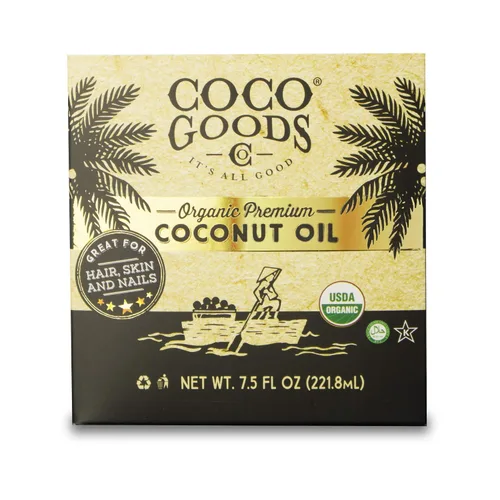 Vista 2 de Coco Goods Co. Aceite de coco orgánico de origen único premium, centrifugadora extraída – Ideal para el cuidado del cabello y las uñas, hidratante