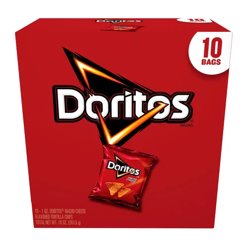 Vista 15 de Doritos Chips de tortilla saborizados, nacho picante, 42 onzas (paquete de 4)