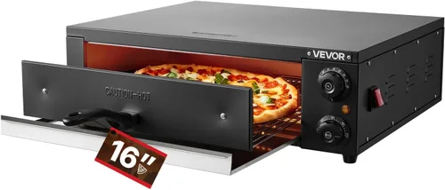 Vista 13 de Horno de pizza eléctrico VEVOR, Smart Pizzas Maker interior con 5 ajustes preestablecidos, horno de pizza de encimera de 12 pulgadas con pantalla