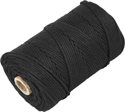 Vista 36 de Cordón de algodón para macramé, hilo torcido de 4 capas, cuerda de algodón natural, suministros perfectos de macramé, para hacer soportes colgantes