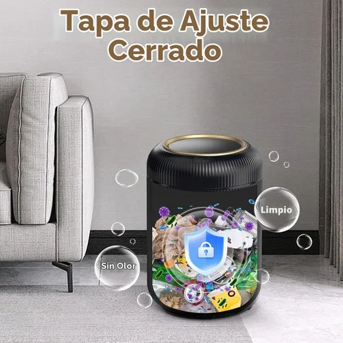 Vista 4 de Procade - Basurero automático sin contacto para baño, cubo de basura con sensor de movimiento, basurero inteligente de 3 galones / 11 L para oficina
