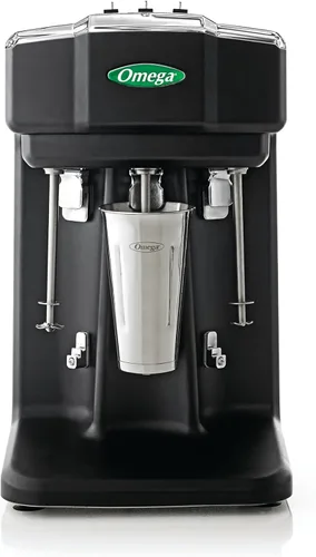 Vista 8 de Omega M3000 Comercial Milkshake Maker Triple Husillo, 1/3 Caballos de Fuerza, Negro