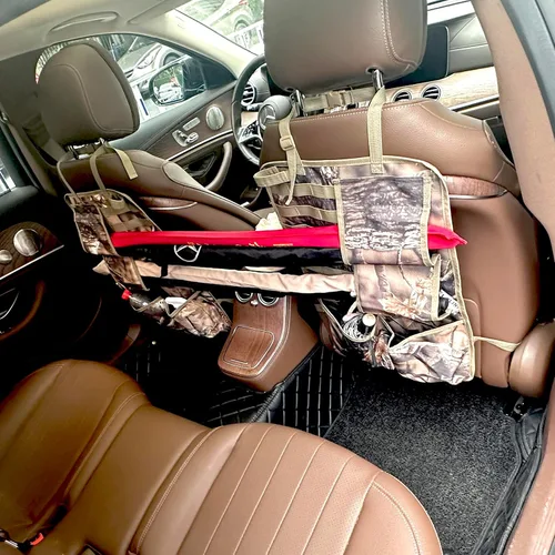 Vista 7 de AUSCAMOTEK 2 piezas de asiento de coche trasero escopeta rack camuflaje pistoleras organizador de panales para caza de ciervos de pato