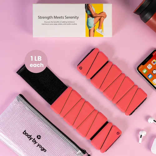 Vista 2 de OmWeights: pesas de muñeca y tobillo para mujeres y hombres, eleva tus entrenamientos con brazaletes pesados, pesas de tobillo para cardio, yoga