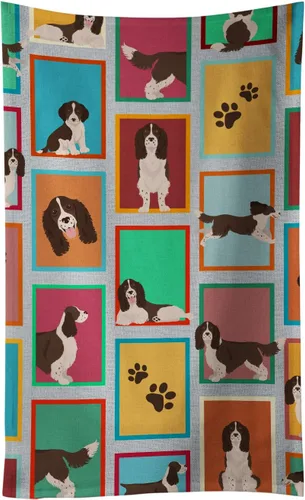 Vista 60 de Caroline's Treasures MLM1160KTWL - Lots of Red Siberian Husky - Toalla de cocina para invitados, toalla de baño decorativa para cara, té, paño