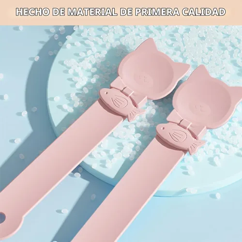 Vista 6 de PETPAWLOVELY-1 unidad Cuchara para Golosinas de Gatos con Exprimidor, Cuchara Dispensadora de Tiras para Gatos, Cuchara Dispensadora Multifunción 1