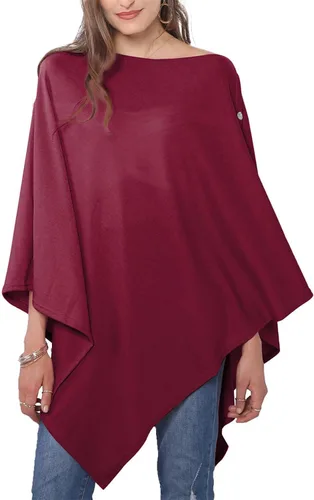 Vista 11 de MissShorthair Versatile Women's Shawl Wrap – Soft Knitted Poncho Cape Scarf for Fall Winter