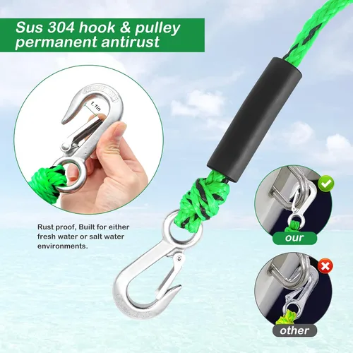 Vista 3 de Arnés de remolque resistente para deportes acuáticos con anillos en D, arnés de remolque de barco para tubo remolcable, esquí acuático, wakeboard