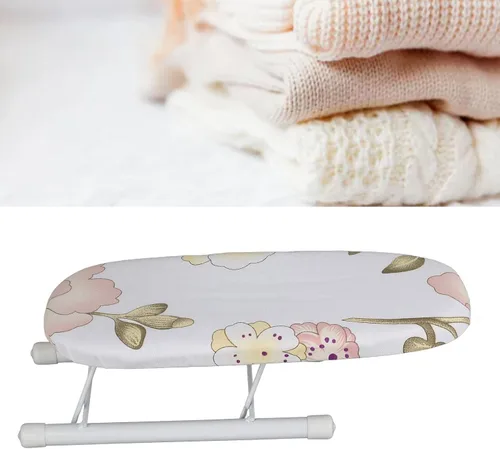 Vista 2 de Fdit Pequeño juguete de tabla de planchar para mangas, cuello, camiseta, cuello, puño, ropa interior (no apto para ropa completa)