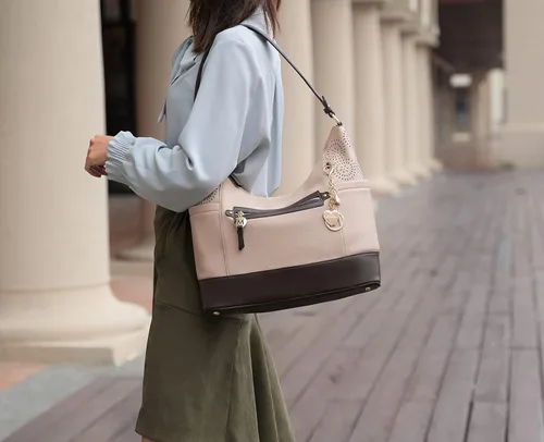 Vista 2 de MKF Collection Bolso de hombro para mujer, cartera con asa superior