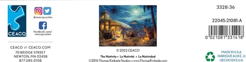 Vista 7 de Ceaco - Thomas Kinkade - Holiday - Belén - Rompecabezas de 1000 piezas