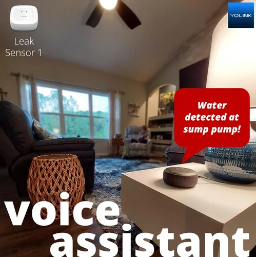 Vista 9 de YoLink Detector de Fugas de Agua, 1/4 Milla el Alcance más Largo del Mundo, Sensor Inteligente Inalámbrico de Fugas de Agua, Alexa, IFTTT, Hub