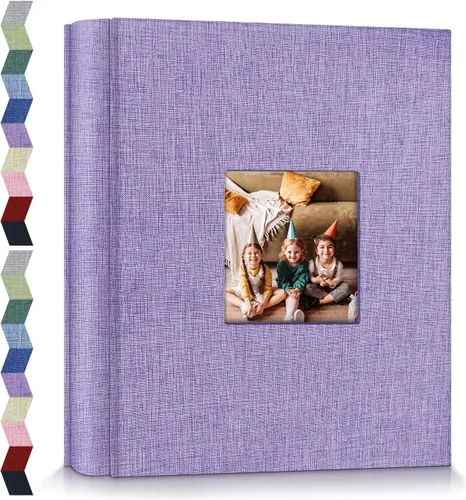 Vista 24 de popotop - Álbum de fotos 4x6 con 100 fotos, libros de fotos con 100 bolsillos verticales, cubierta de lino, álbumes para fotos familiares, de boda