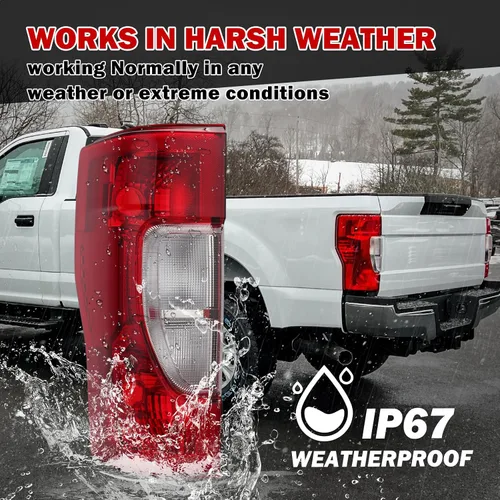 Vista 4 de Conjunto de luz trasera halógena para Ford F250 F350 Super Duty 2020 2021 2022 LC3Z13405C lámpara trasera de freno (lado izquierdo del conductor)