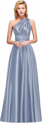 Vista 6 de MisShow Vestido de dama de honor convertible, para boda, largo y largo