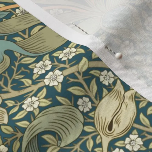 Vista 5 de Spoonflower Tela William Morris tradicional sobre algodón pétalo Patio Prado Wildflower Edwardian Uso para coser acolchar ropa decoración