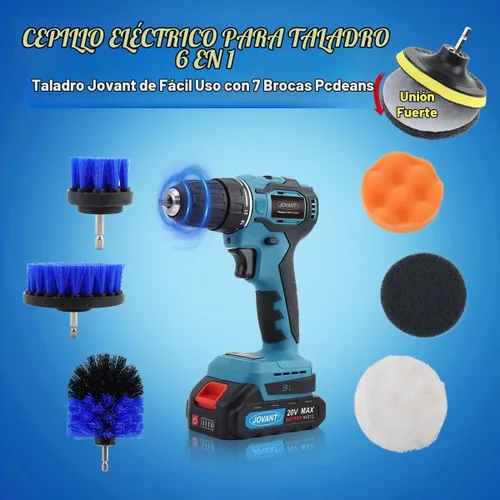 Vista 5 de Taladro telescópico inalámbrico 2 en 1, herramienta de limpieza de taladro de potencia máxima de 20 V con 2 baterías y cargador de 2.0 A, poste