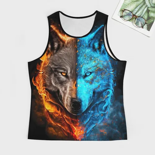 Vista 3 de HOTYD Camisetas sin mangas para hombre, casuales, atléticas, que absorben la humedad, camisetas sin mangas para verano, camisetas gráficas