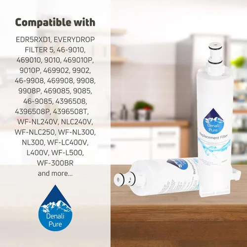 Vista 8 de 2-pack repuesto Whirlpool gd27dfxfw00 Filtro de agua para nevera – compatible Whirlpool 4396508, 4396510 nevera cartucho de filtro de agua
