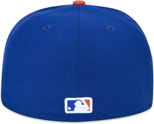 Vista 5 de Gorra New Era para hombres de los New York Yankees. Colección auténtica de gorras MLB 59Fifty, adulto, escarlata Real