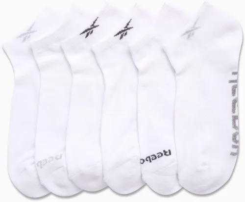 Vista 4 de Reebok Calcetines acolchados básicos de corte bajo transpirables para hombre (paquete de 6)