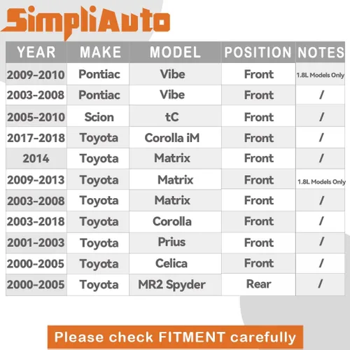 Vista 3 de 510070 Juego de Rodamiento de Cubo de Rueda Compatible con Toyota Celica 2000-2005 / Toyota Corolla 2003-2019 / MR2 Spyder 2000-2005 / Prius