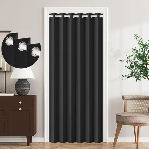 Vista 68 de Cortinas plisadas completamente opacas con cierre magnético, 72 pulgadas de largo, para interiores y exteriores, 1 panel, 45 pulgadas de ancho x 72