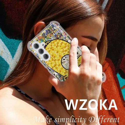 Vista 4 de Funda compatible con Samsung Galaxy A54 5G, Galaxy A54 5G, funda a prueba de golpes con parachoques de TPU suave para Samsung A54 5G (amarillo limón)
