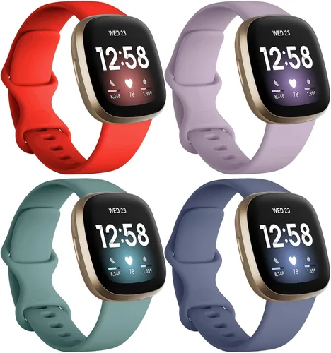 Vista 10 de Dirrelo Bandas compatibles con Fitbit Sense/Versa 3 / Versa 4 / Sense 2, correa deportiva de TPU suave, pulsera de repuesto para mujeres y hombres A