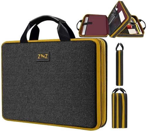 Vista 18 de ZINZ - Funda para portátil de 13 pulgadas con funda expandible, maletín protector de computadora con múltiples bolsillos, compatible con MacBook