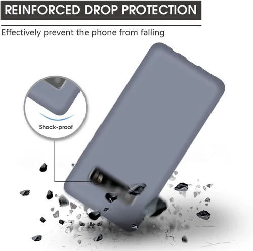 Vista 3 de Compatible con Galaxy S10 Plus, S10+ funda de silicona líquida con forro de tela de microfibra de cuerpo completo con protección de pantalla