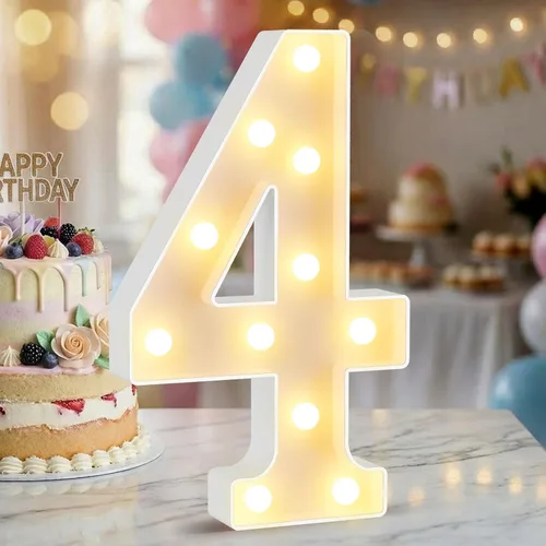 Vista 25 de Letrero LED de Marquee con Letras Iluminadas - Letras Iluminadas del Alfabeto para Cumpleaños, Graduación, Decoración de Pared y Mesa en Bares