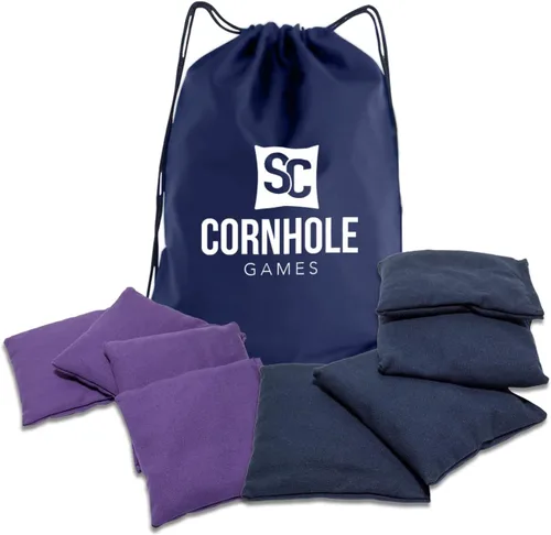 Vista 12 de Bolsas de cornhole resistentes al clima (juego de 8) - Tamaño/peso profesional de regulación (16 oz) - Uso en tableros de cornhole profesionales