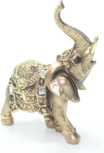 Vista 3 de We Pay Your Sales Tax Feng Shui 4.5 pulgadas bronce elefante tronco estatua riqueza suerte figura regalo decoración del hogar