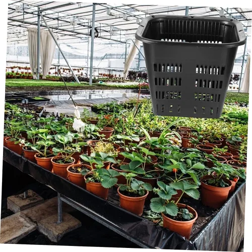 Vista 9 de 10 piezas hidropónico de cuenca hidropónica red macetas de red macetas para orquídeas vivero, macetas cuadradas de orquídeas, macetas de orquídeas