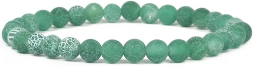 Vista 50 de Justinstones Gem - Pulsera elástica de cuentas redondas de 6 mm de piedras semipreciosas, unisex, 16.5 cm Ojo de tigre azul dorado AA