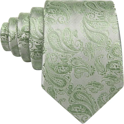 Vista 59 de Barry.Wang - Juego de corbata de seda para hombre, diseño de cachemira, pañuelo y gemelos de bolsillo